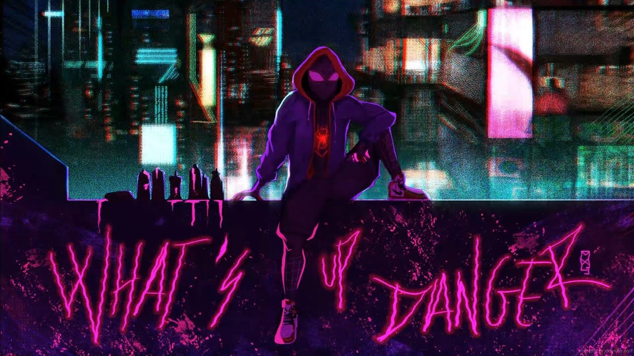 Miles Morales Neon Graffiti Spider Man