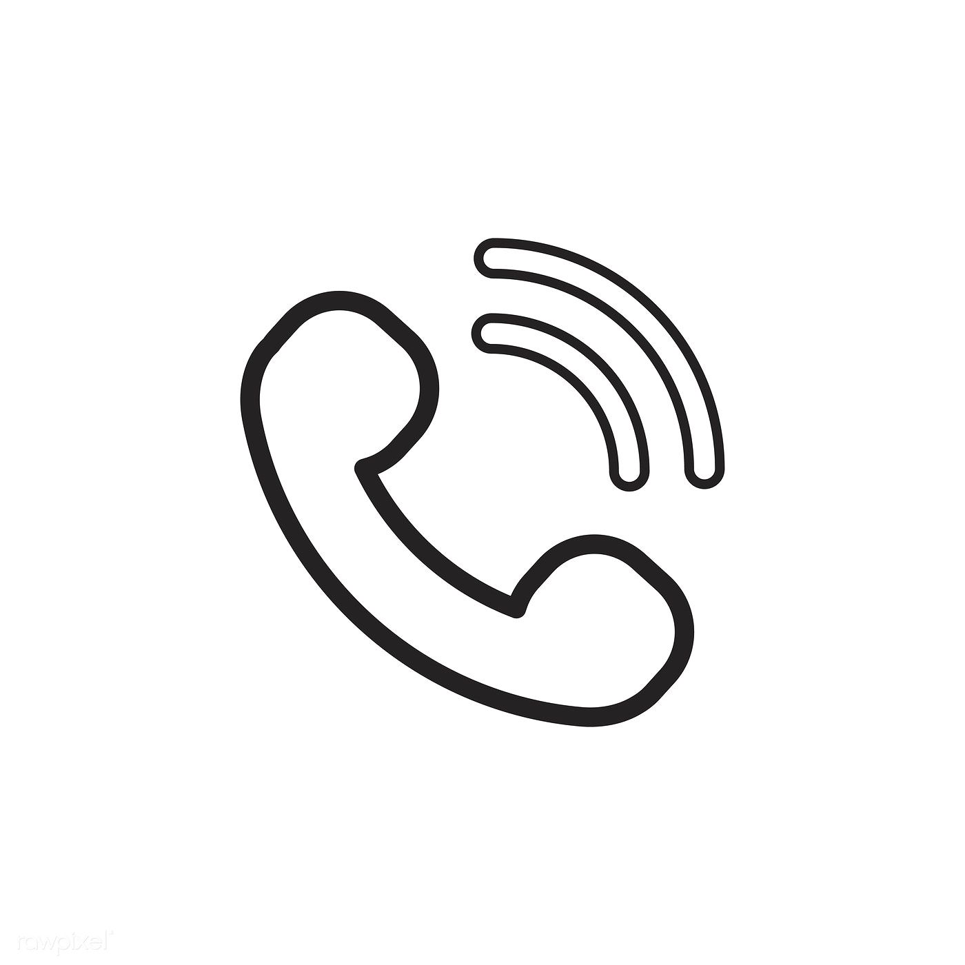 Calling phone icon vector. free image