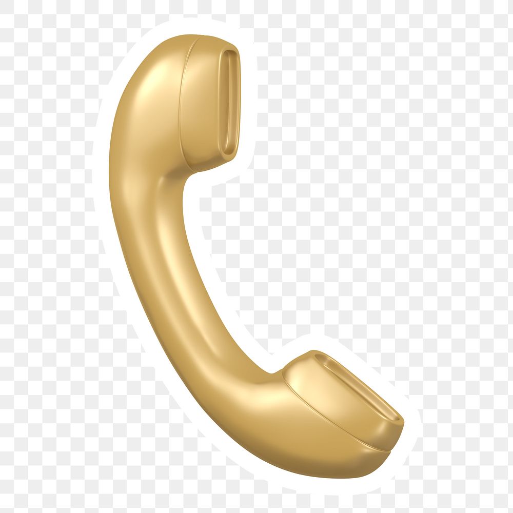 Call Icon Gold Image. Free Photo