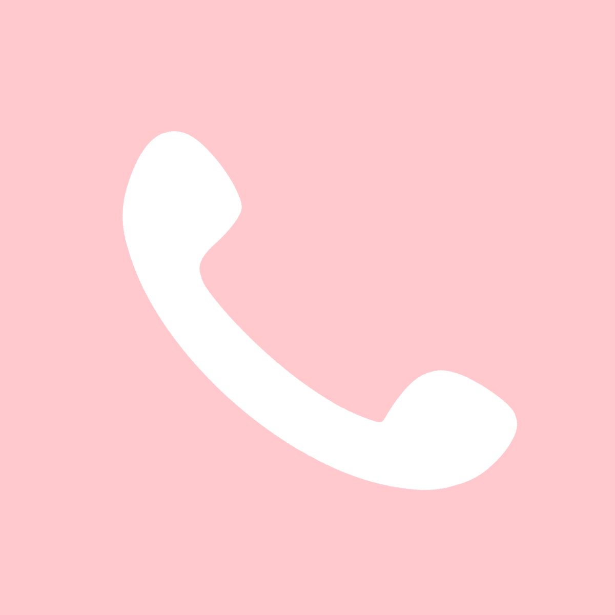 Pink Phone Icon. Ios app icon design
