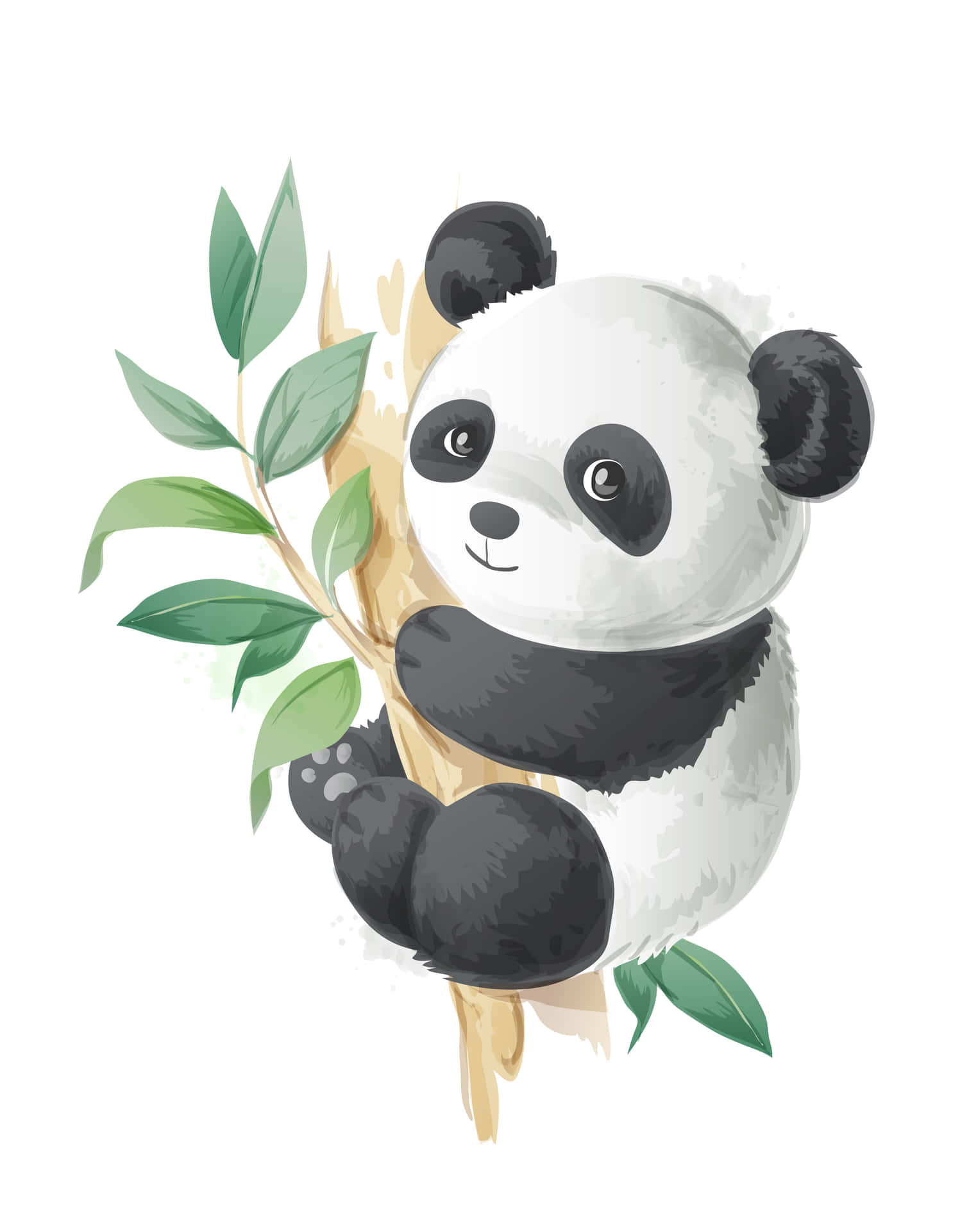 Cute Cartoon Panda Wallpaper
