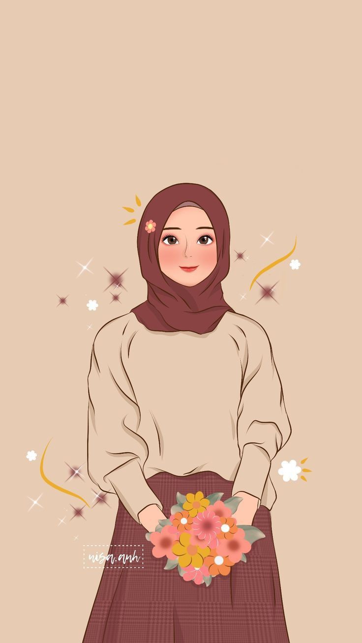 Hijabi Girl Illustration Cute cartoon