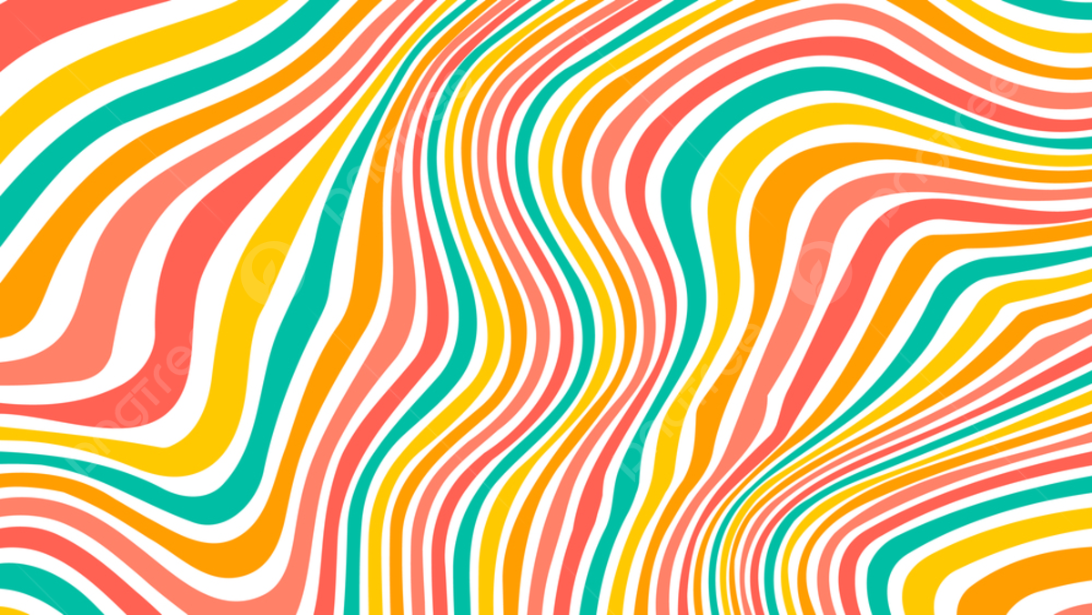 Acid Wave Rainbow Line Background In 1970s 1960s Hippie Style, Wallpaper, Retro, Y2k Background Image And Wallpaper for Free Download