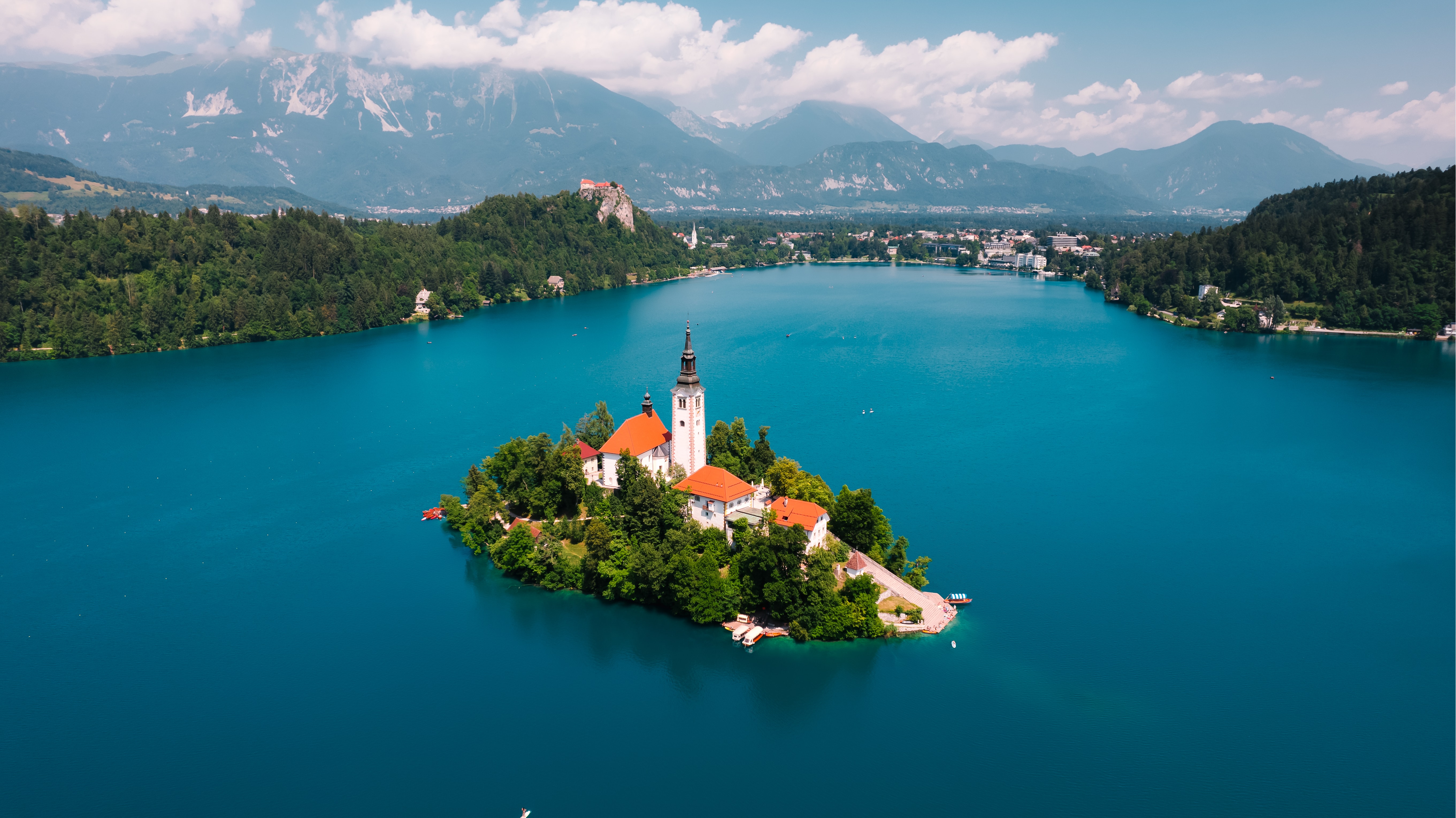 Download Lake Bled Slovenia Religious Assumption Of Mary Church 4k Ultra HD Wallpaper