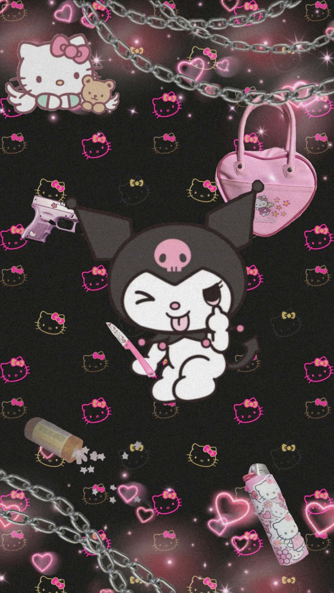 Emo Side with Hello Kitty Wallpaper