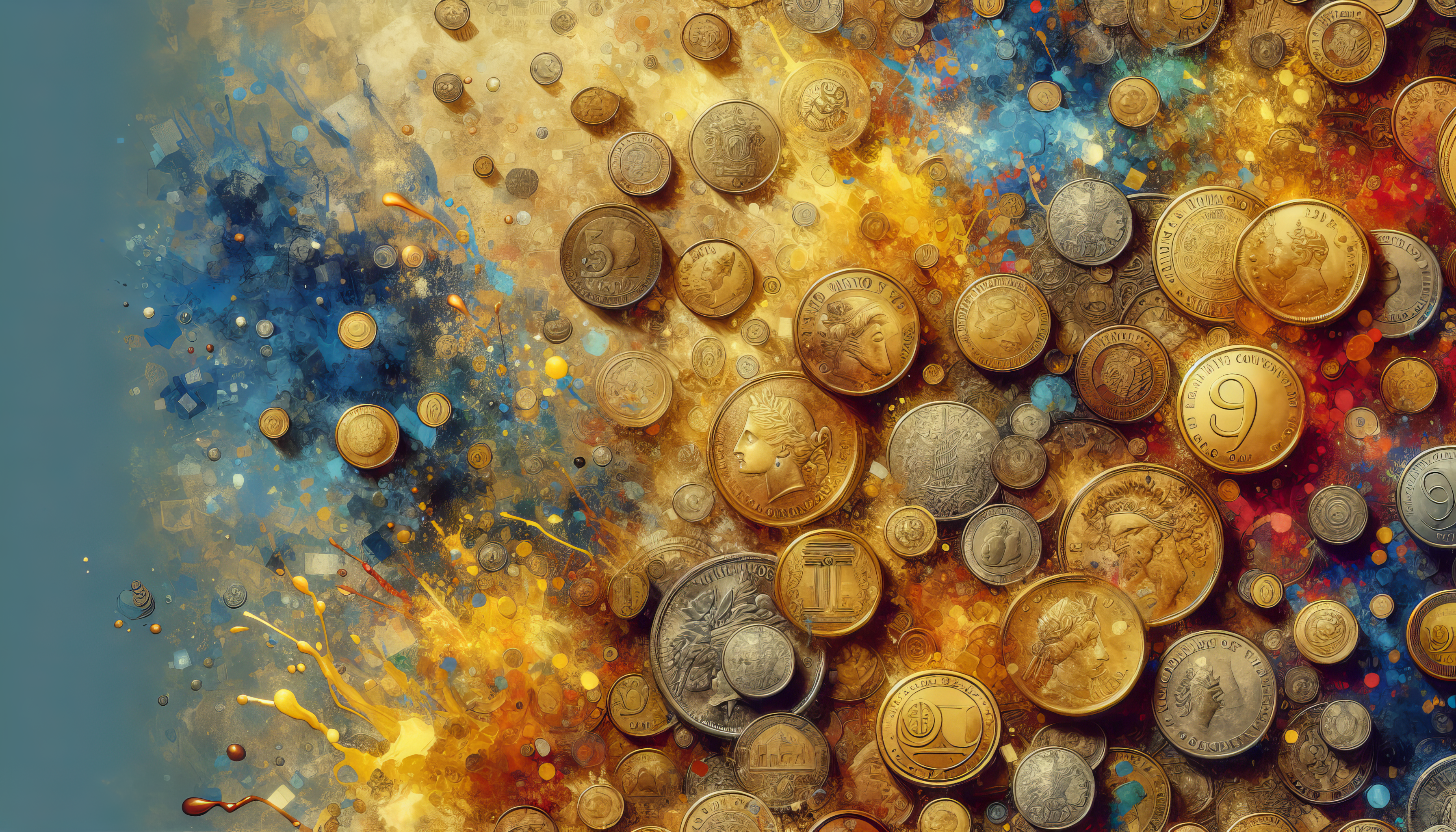 Vibrant Coin Splendor HD Wallpaper