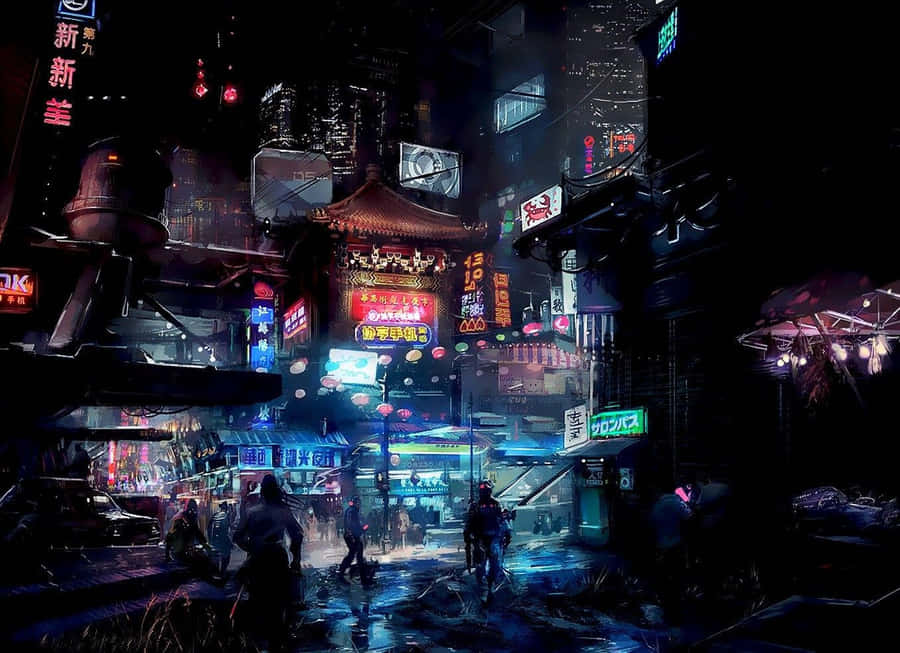 Anime City Dark Wallpapers - Wallpaper Cave