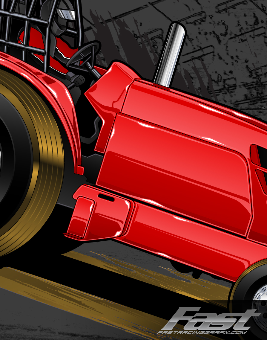 Tractor Pulling. Fast Racing Grafx