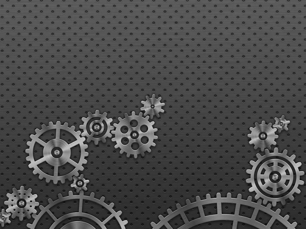 Metal Gears Background For PowerPoint