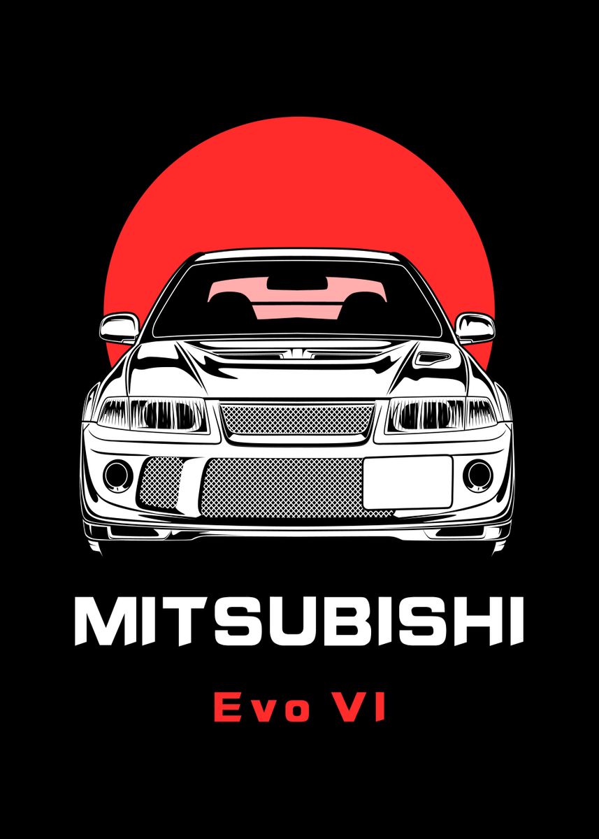 Mitsubishi Lancer Evo VI' Poster