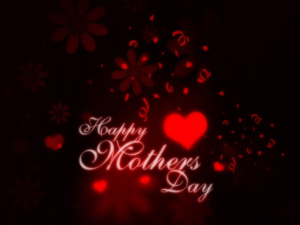 Happy Mothers Day Red Hearts Wishes HD