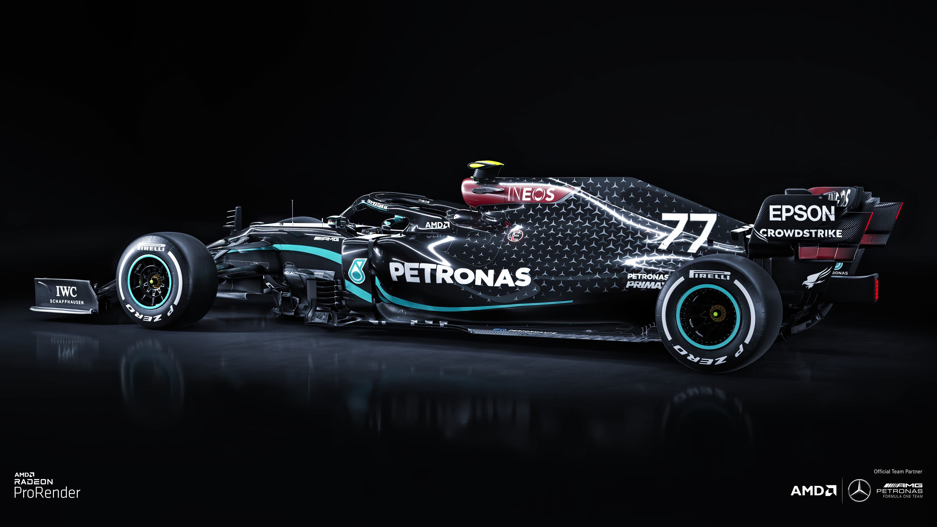 Mercedes x AMD W11 4K Wallpaper