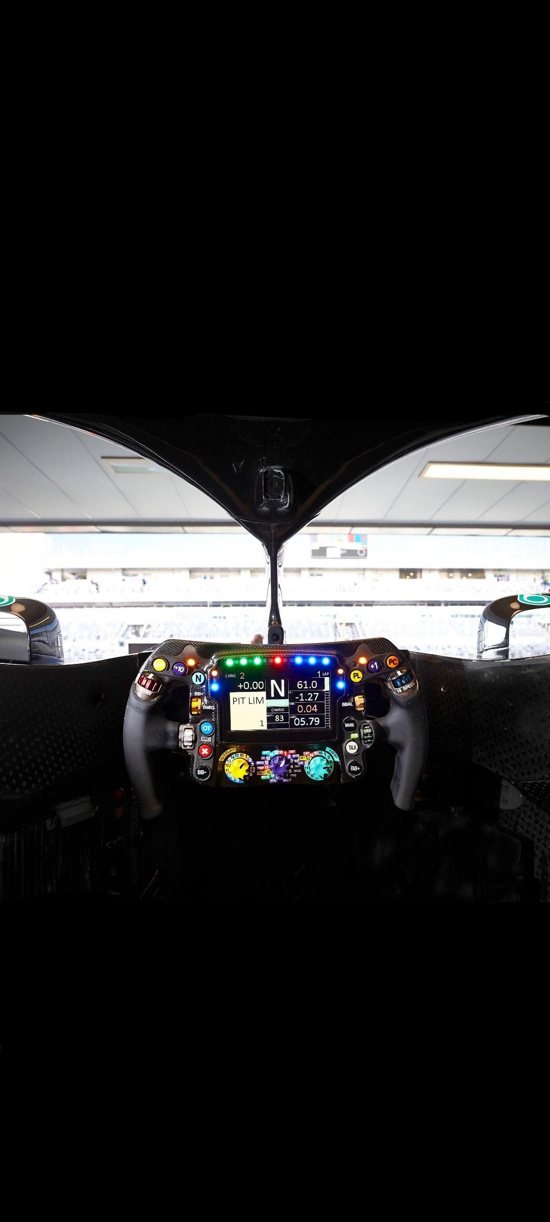 Mercedes W11 cockpit view Wallpaper 4k