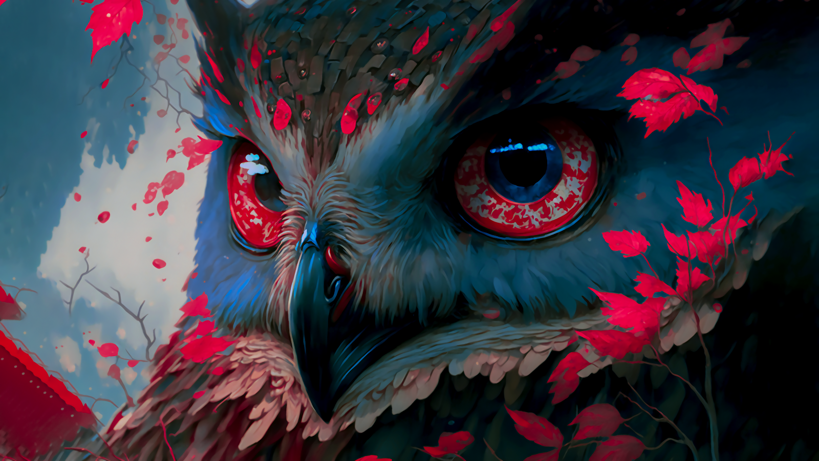 AI GENERATED WALLPAPER 4K OWL