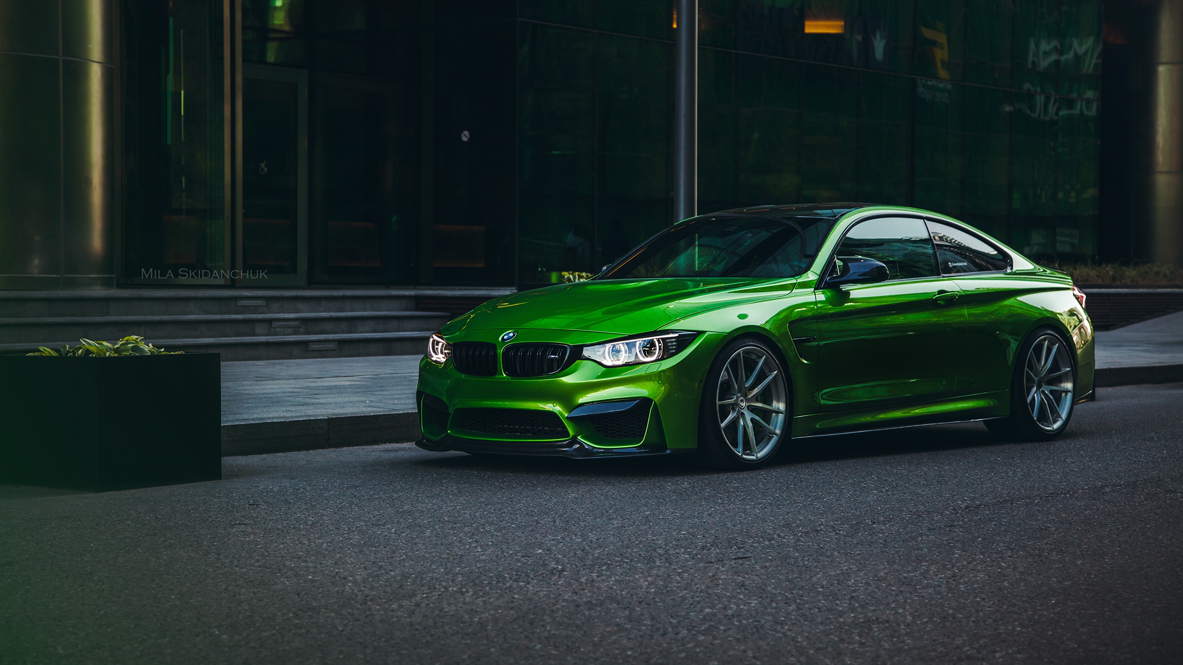 Picture BMW m4 Green Cars 3840x2160