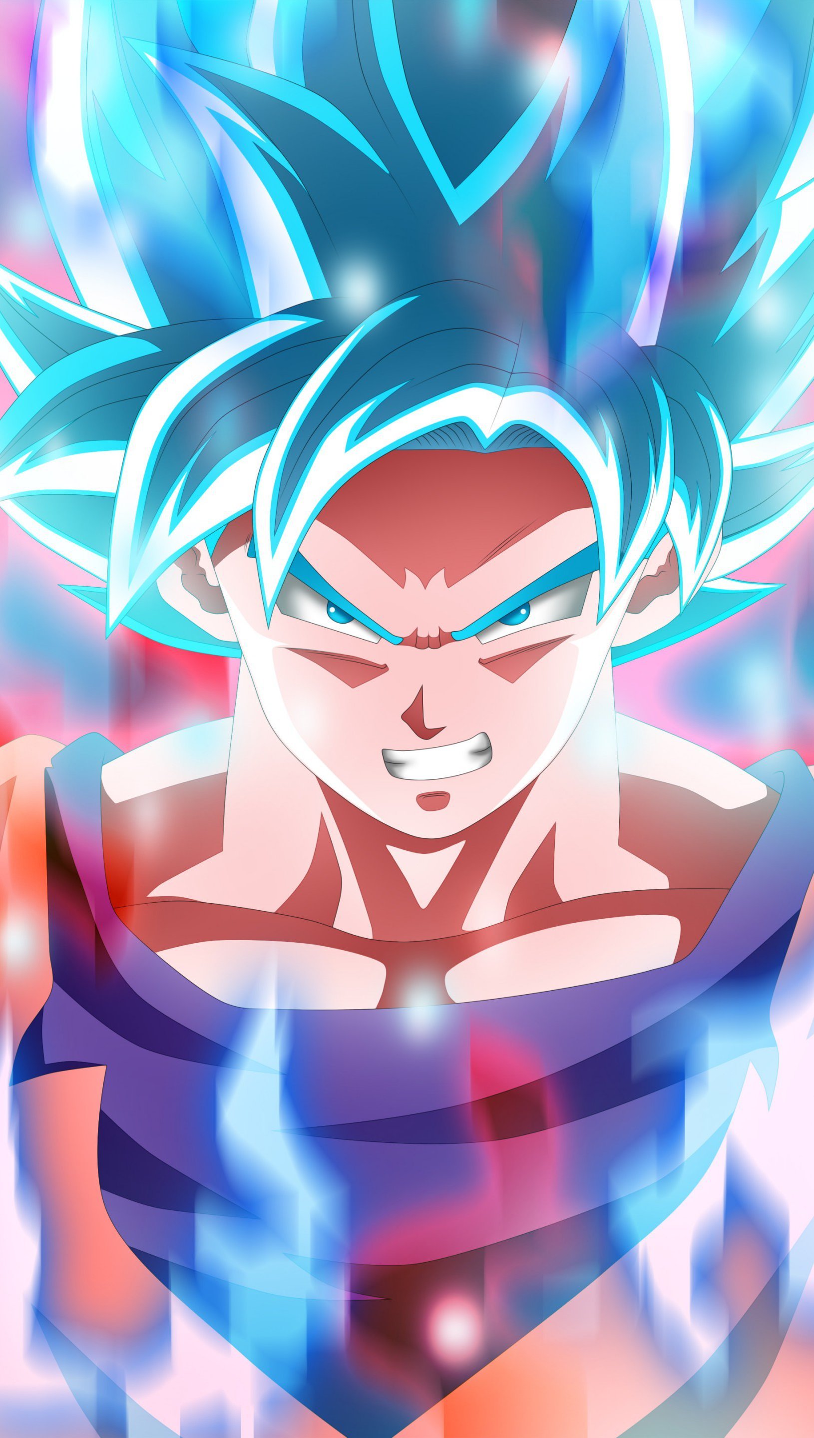 Goku Super Saiyan Blue from Dragon Ball Super Anime Wallpaper 5k for iPhone and Mobile Phone