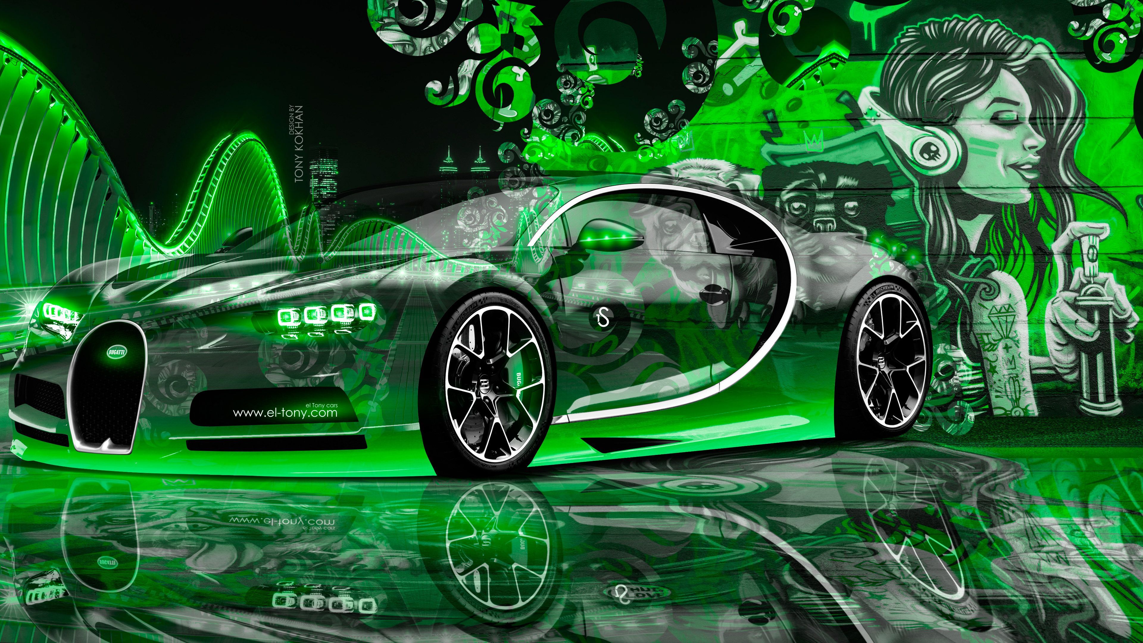 Neon Green Cool Car Wallpaper