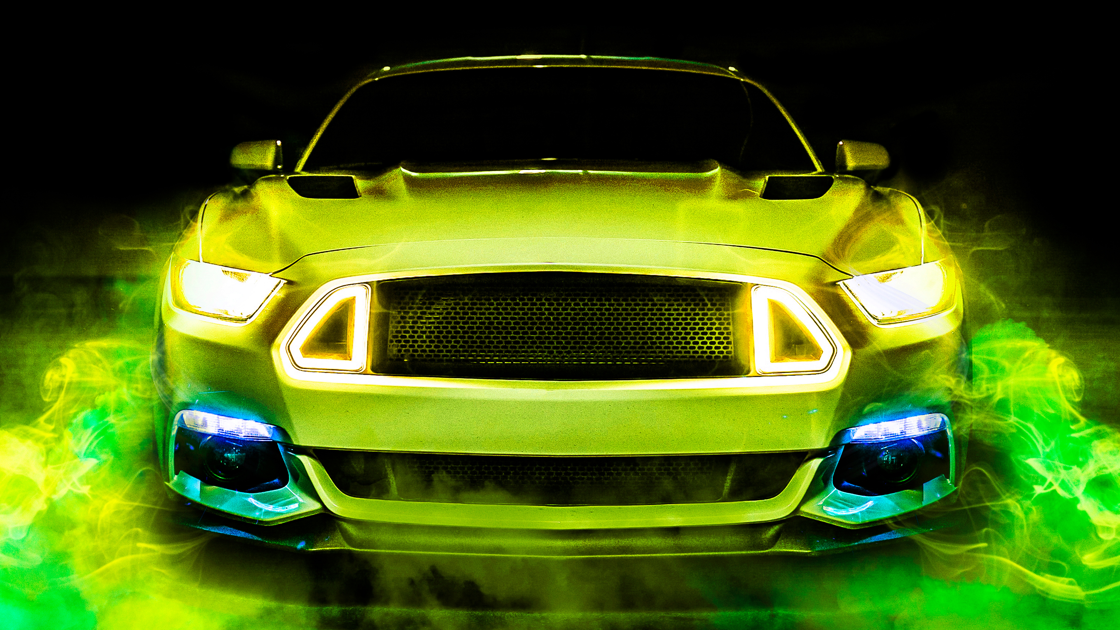 Green Ford Mustang 4k Wallpaper, HD Cars