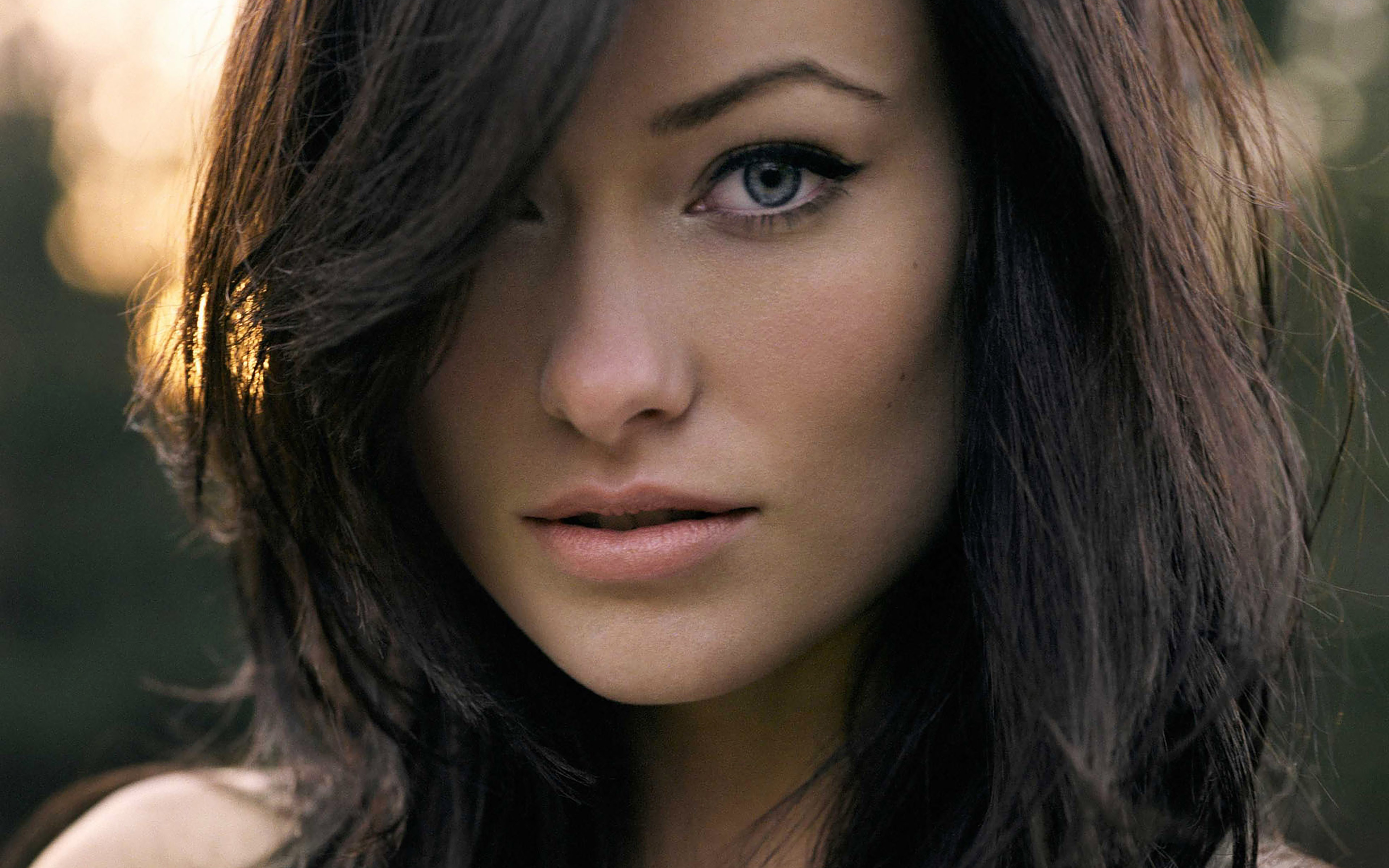 Wallpaper Olivia Wilde Stare Face
