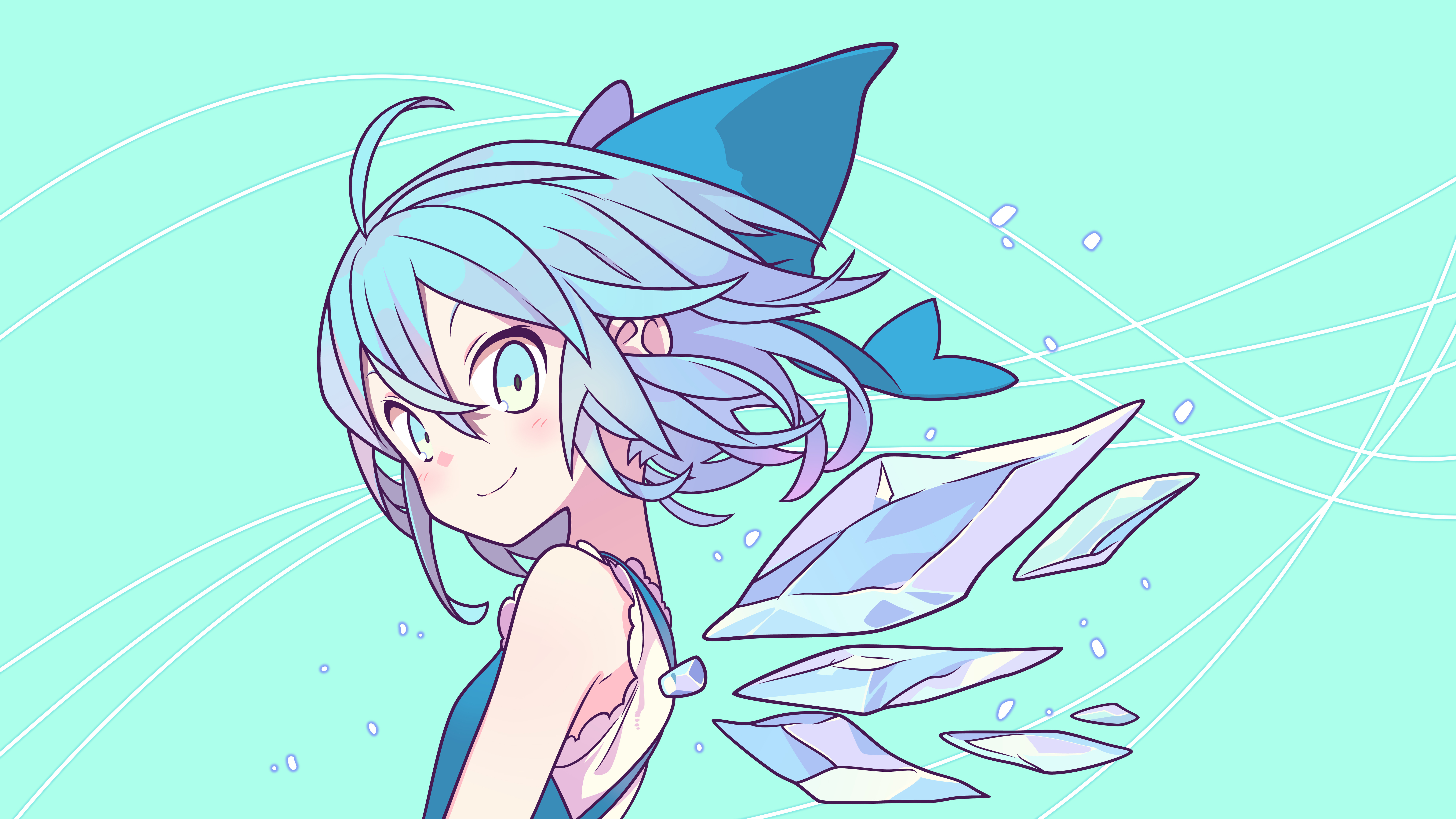 Touhou Cirno Wings 8k 8K , HD
