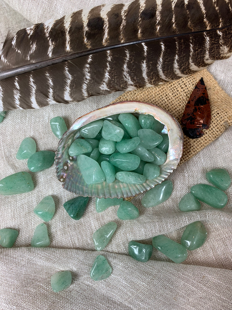 Tumbled Light Green Aventurine for Good