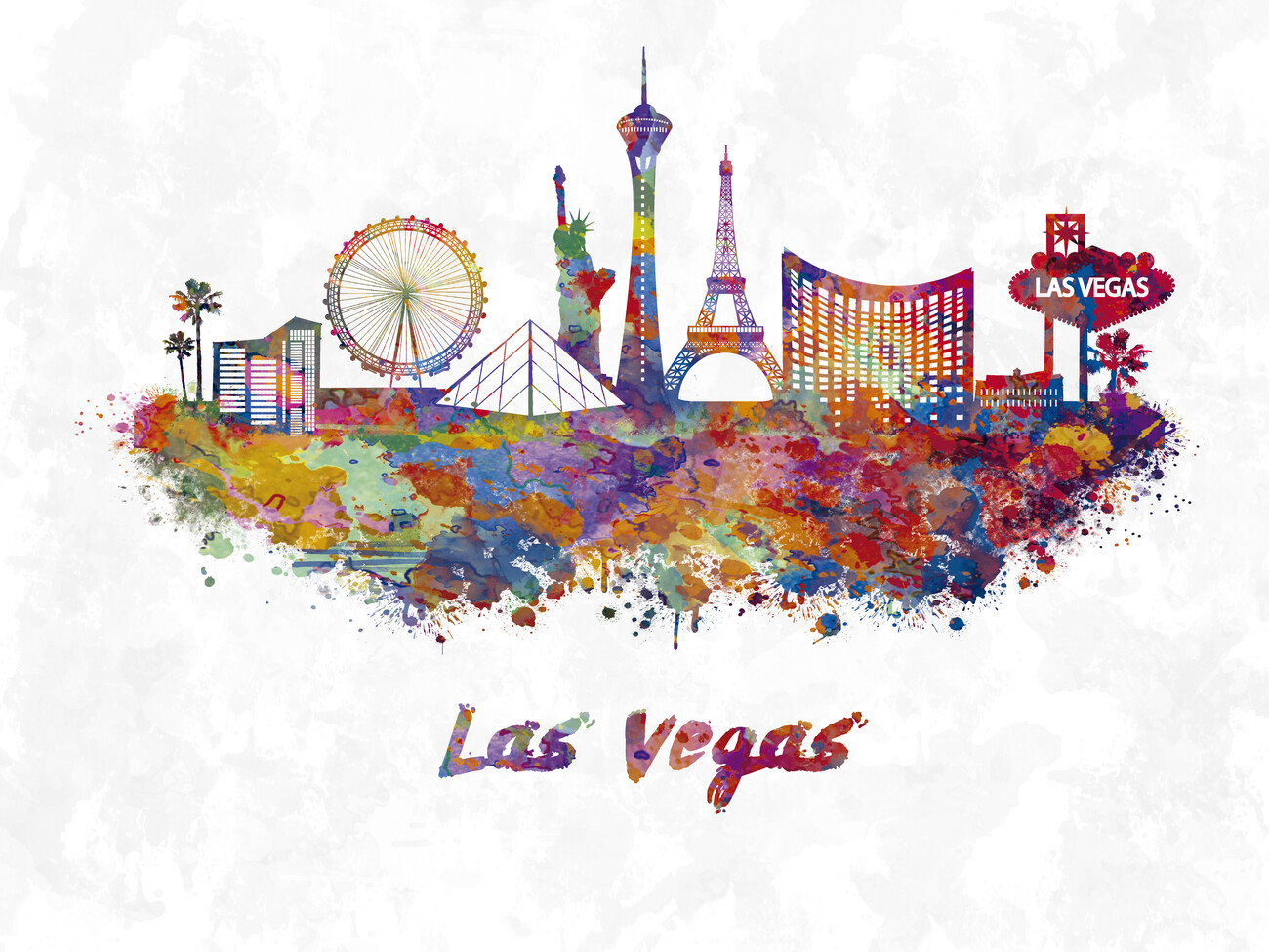 Las Vegas skyline Wall Mural. Buy