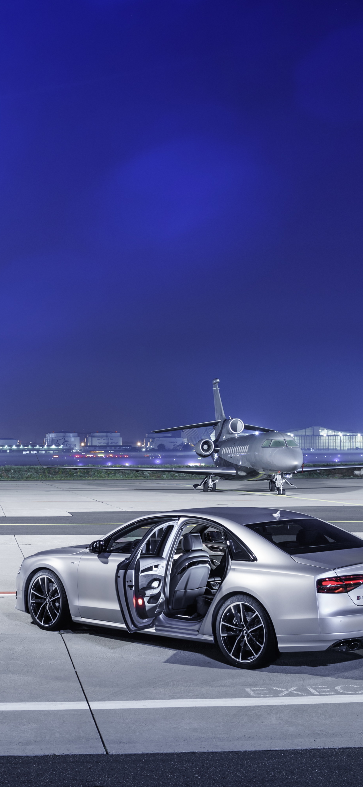 The Audi S8 plus at Frankfurt Airport