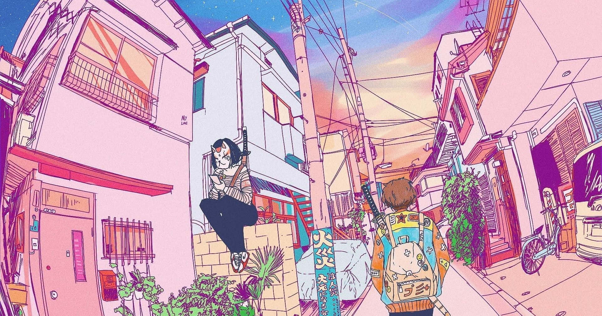 Pink Anime Aesthetic Picture