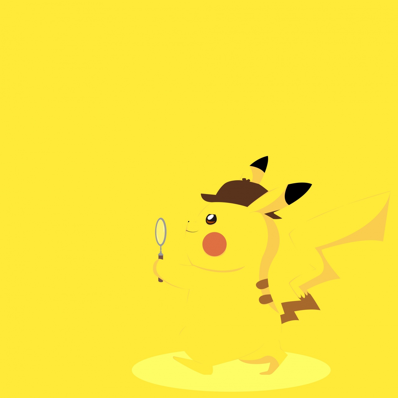 Pikachu Wallpaper 4K, Yellow background