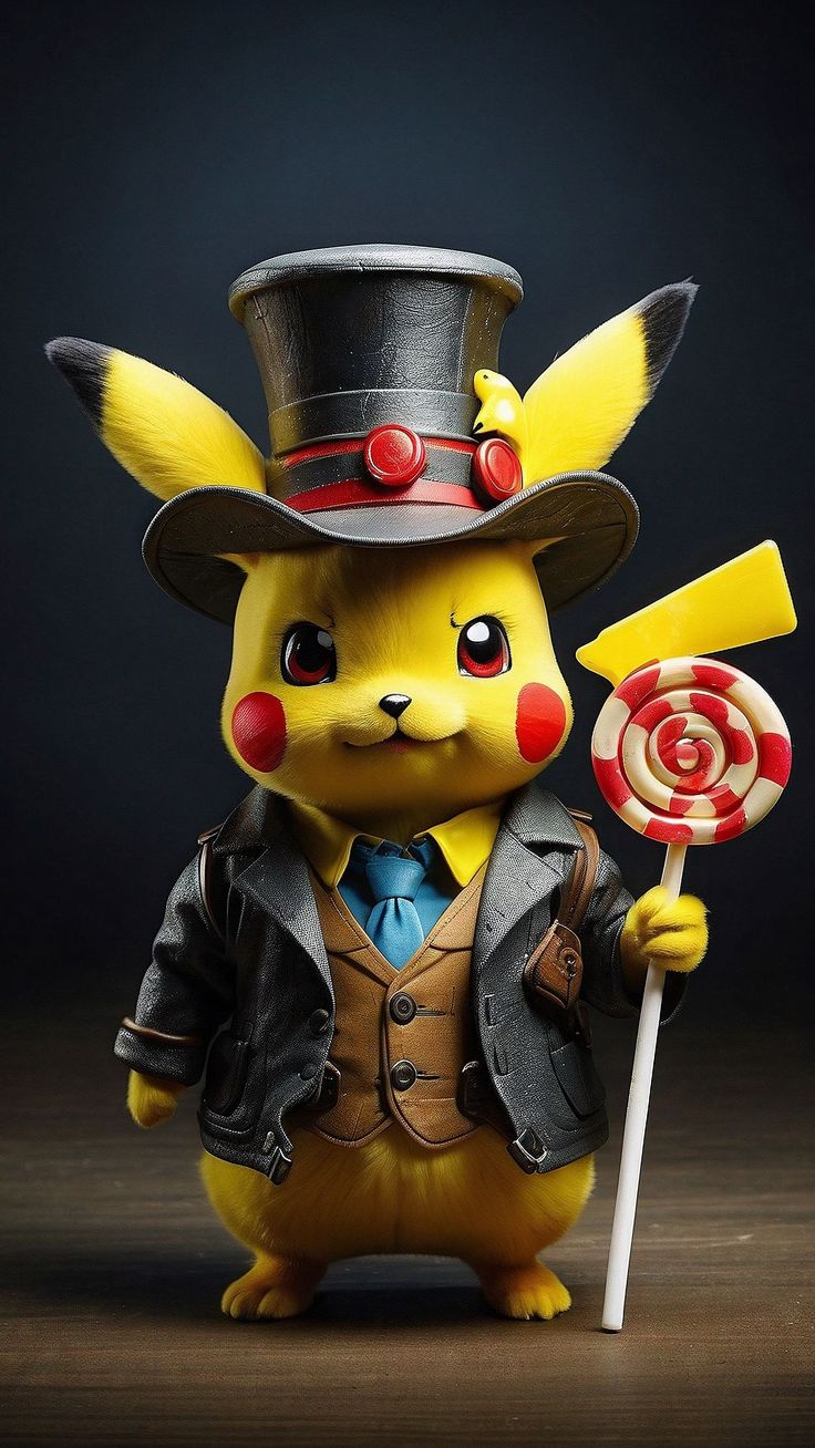 Wallpaper pikachu, pokemon, suit, cute