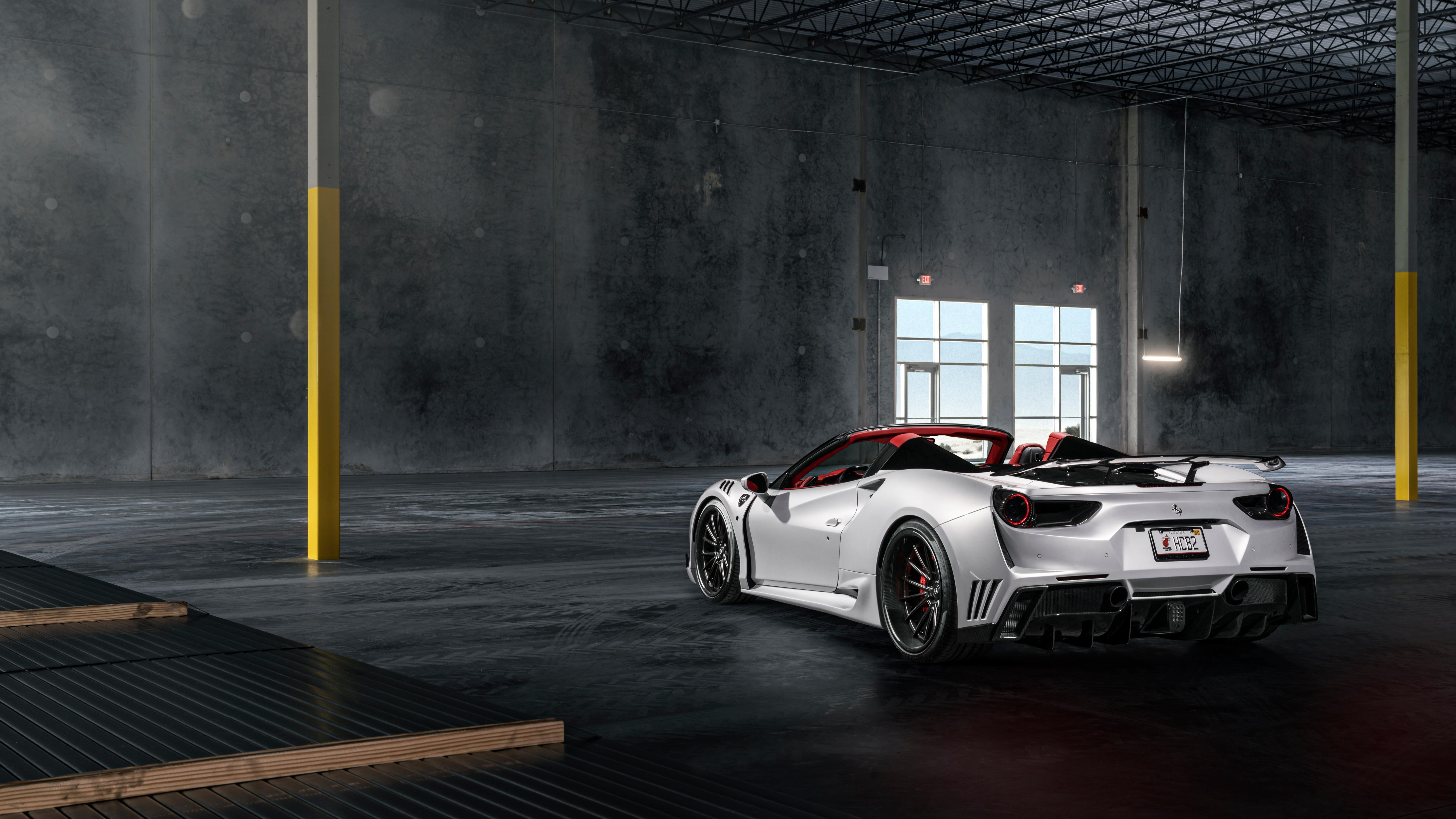 ferrari 488 white cat 8k uhd k