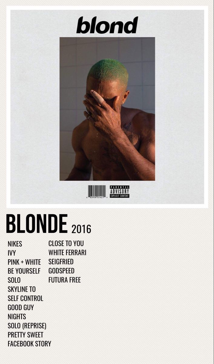 Blonde album, Music album cover