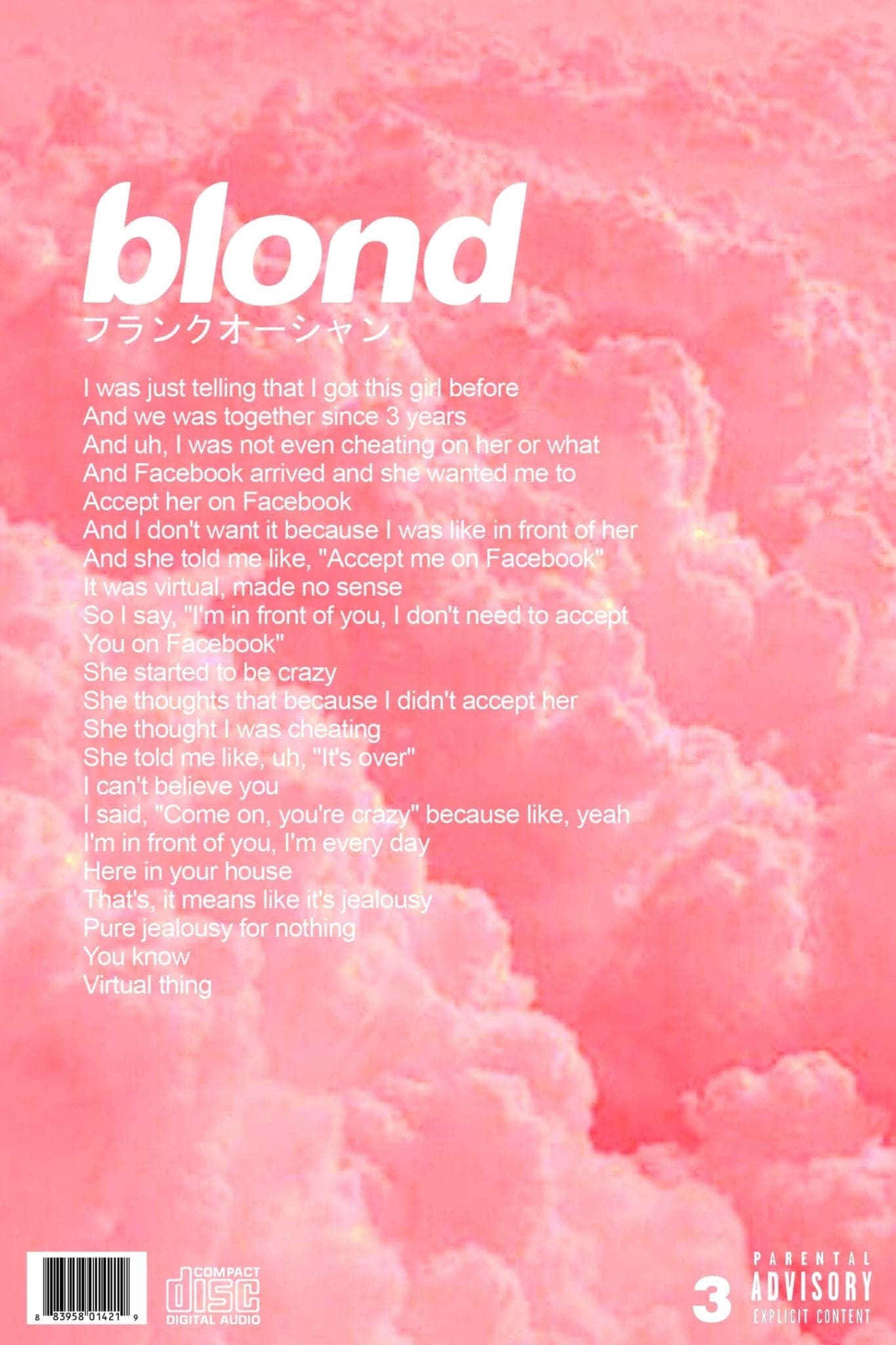 Frank Ocean 'Pink + White' Blond Album