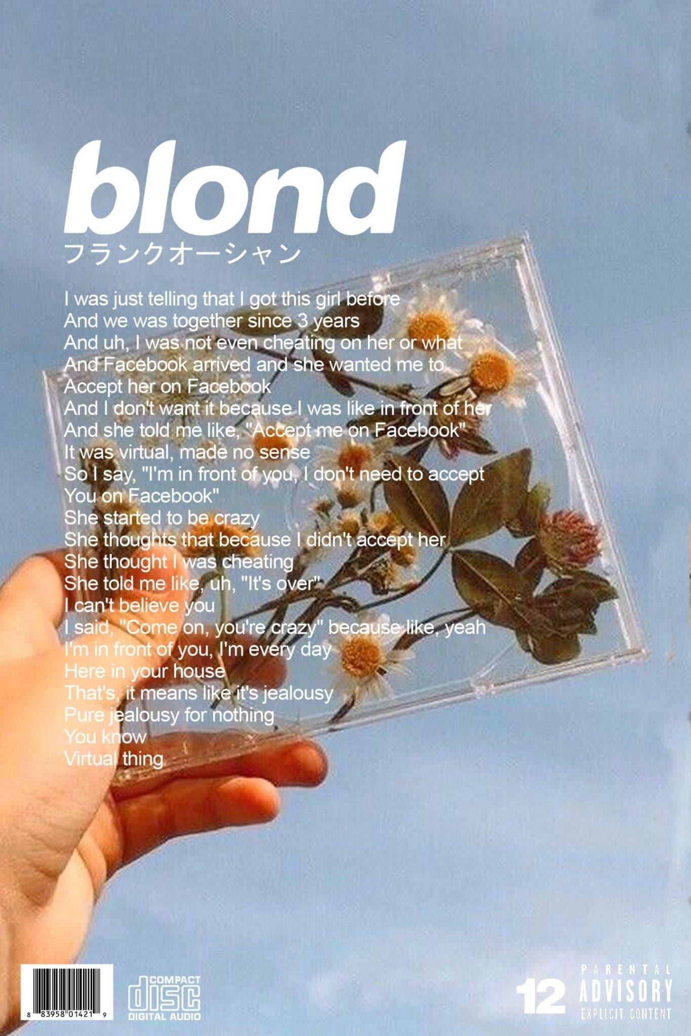 Frank Ocean 'Facebook Story' Blond