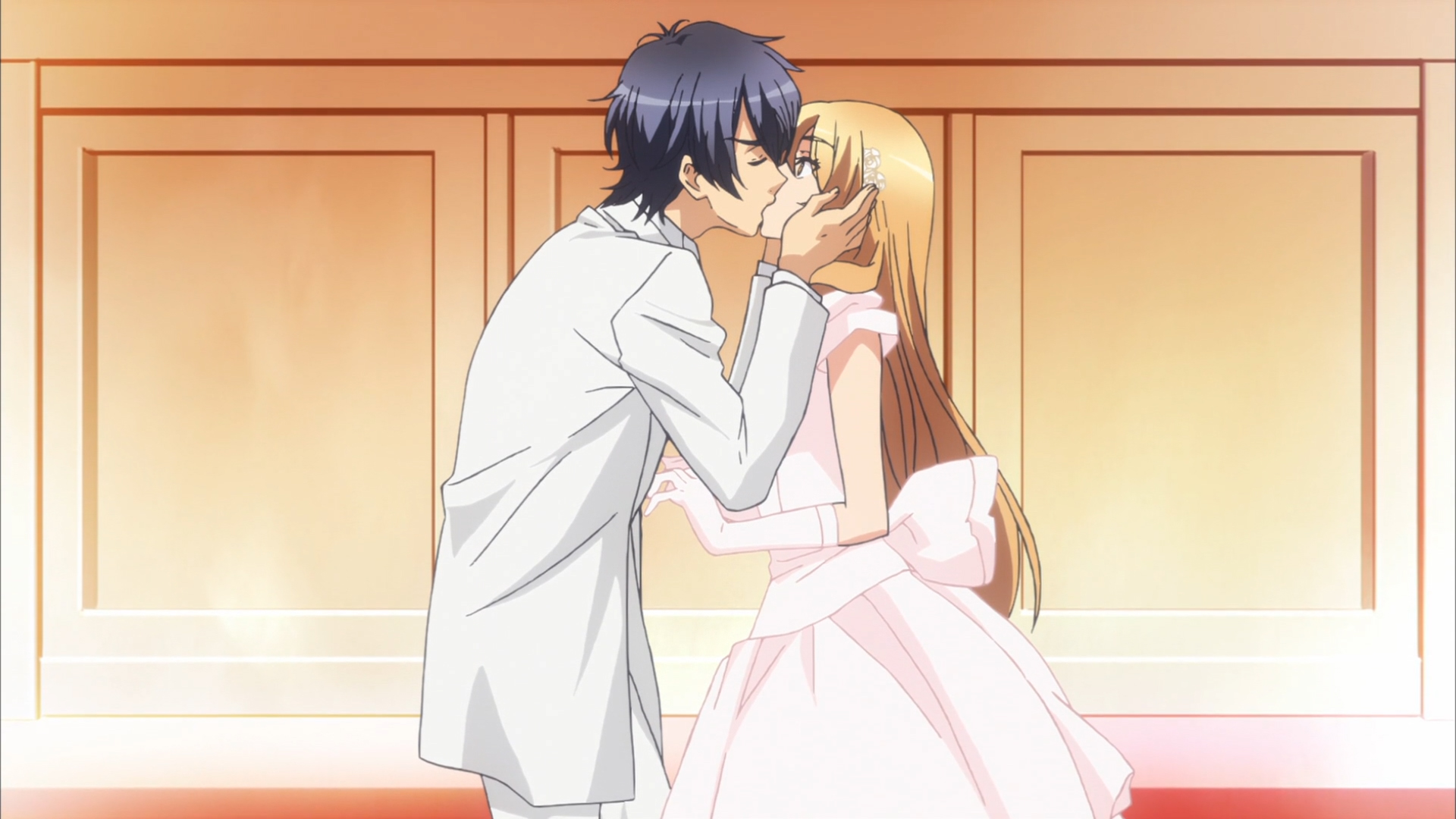 blonde, anime, anime boys, kissing