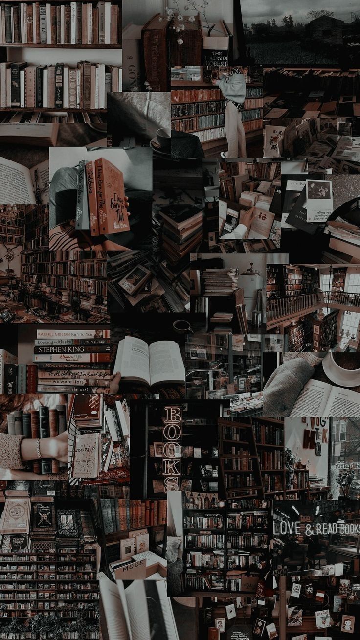 Book wallpaper, Dark academia wallpaper