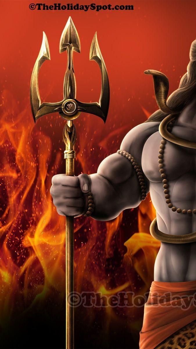 Lord Shiva Moon And Trishul Wallpaper