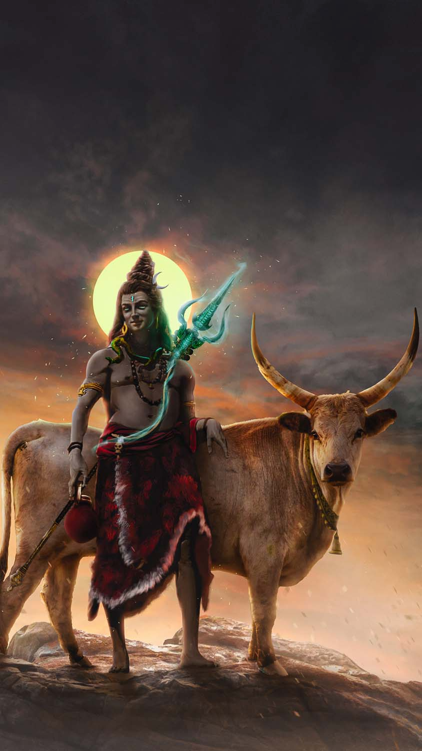 Shiva And Nandi IPhone Wallpaper HD