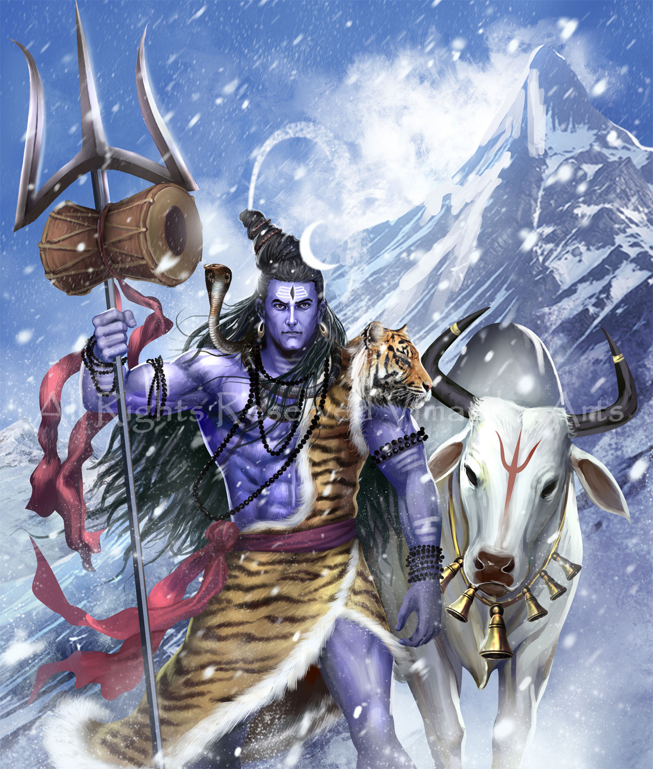 Buy Shiva Nandi Canvas Art Print