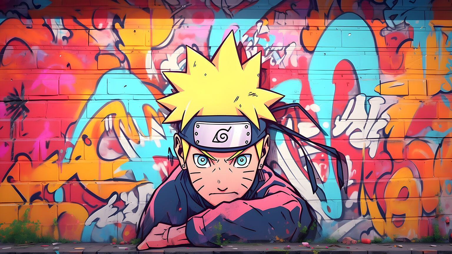 Naruto Street Art Graffiti Style
