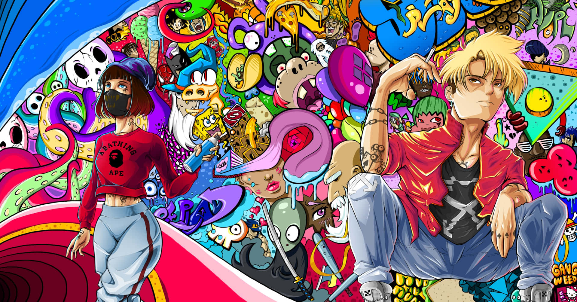 Graffiti Background. Wallpaper