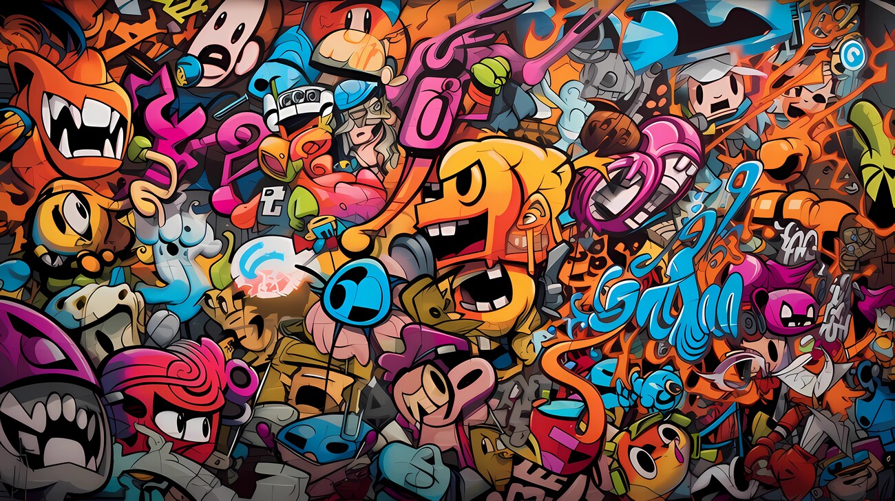 Urban Art Wallpaper Colorful Vibrance
