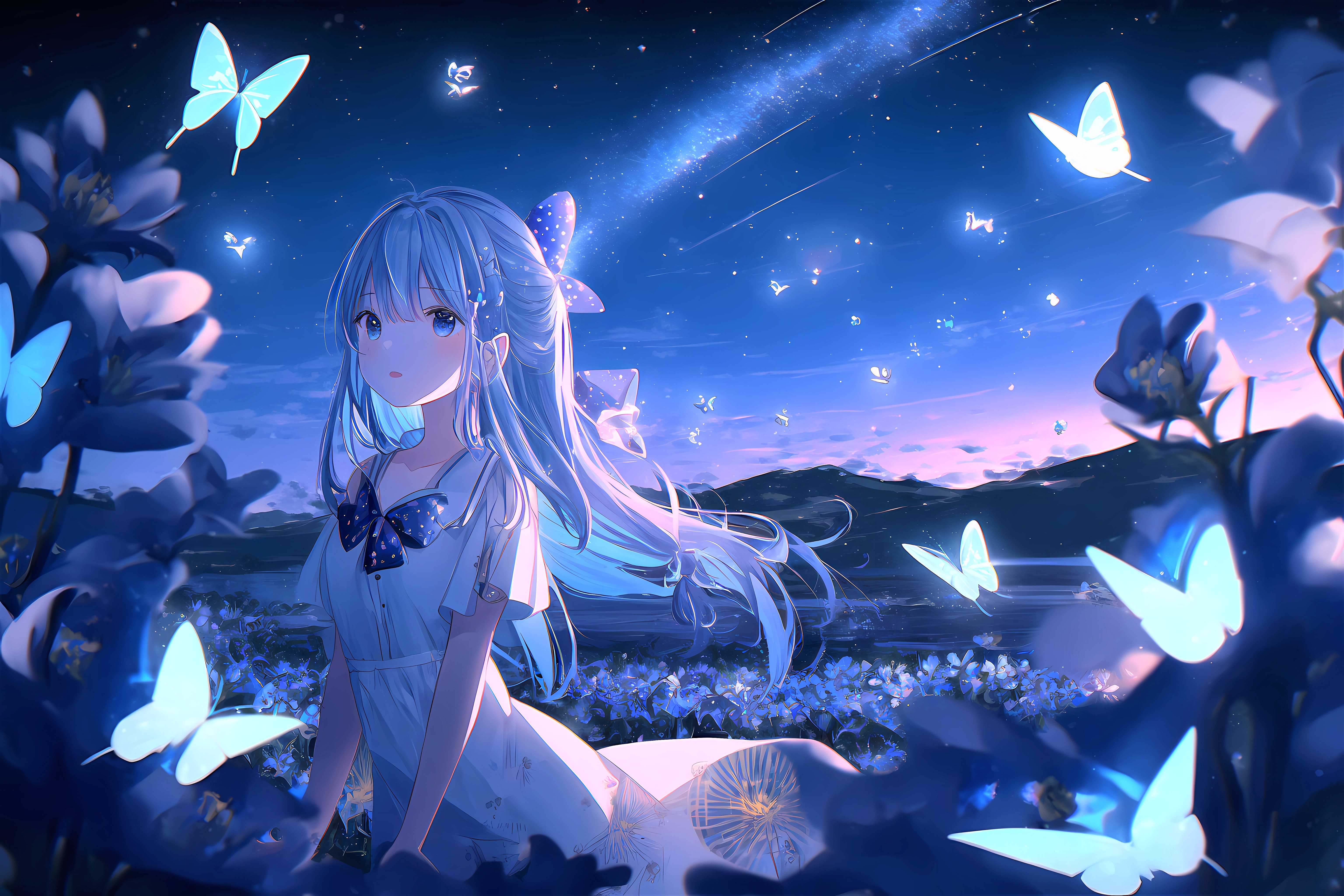 Anime girl Wallpaper 4K, Dream, Lonely