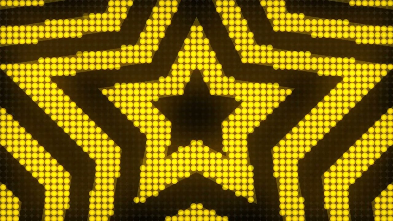 4K 1 Hour Yellow Star Tunnel Y2K