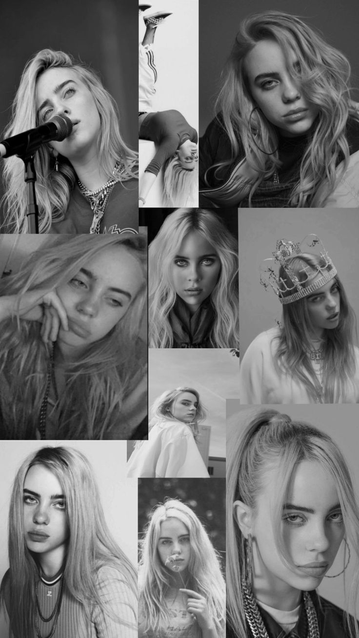 White Young Billie Eilish Wallpaper