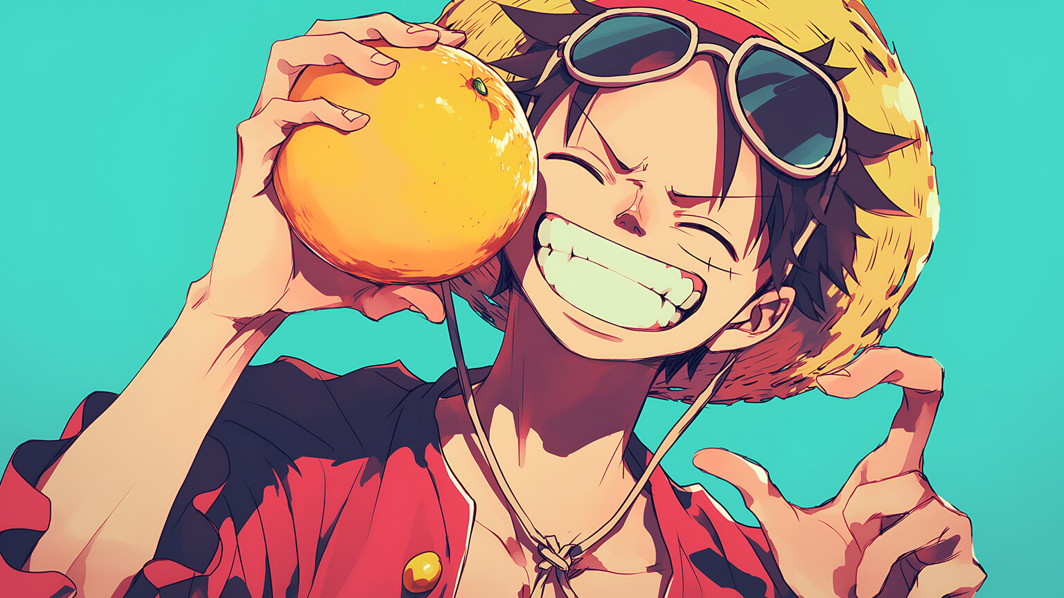 Monkey D. Luffy Orange Desktop
