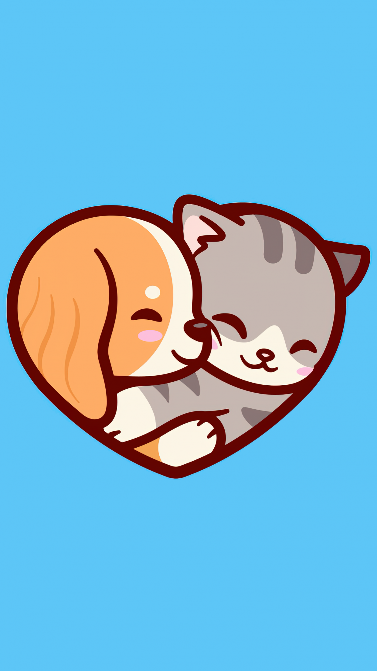 Puppy Wallpaper 4K, Kitten, Love heart