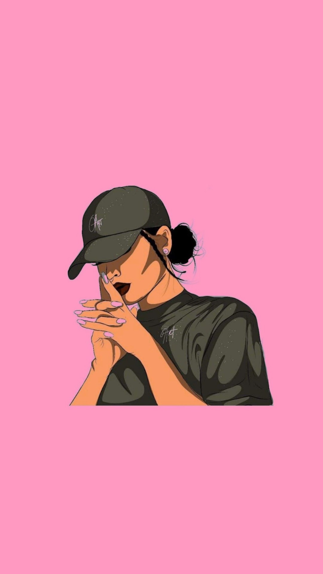 Black Girl Cartoon iPhone Wallpaper