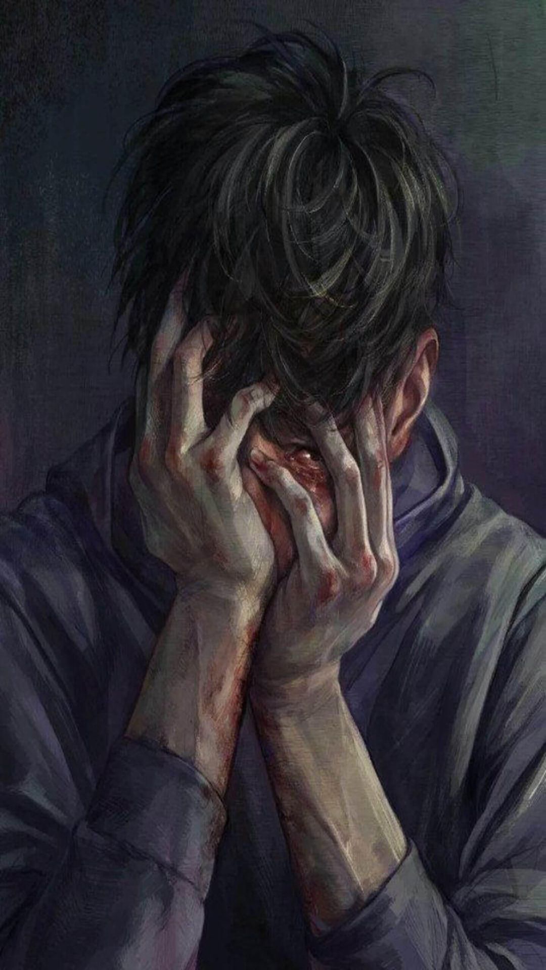 Depressed Boy iPhone Wallpaper