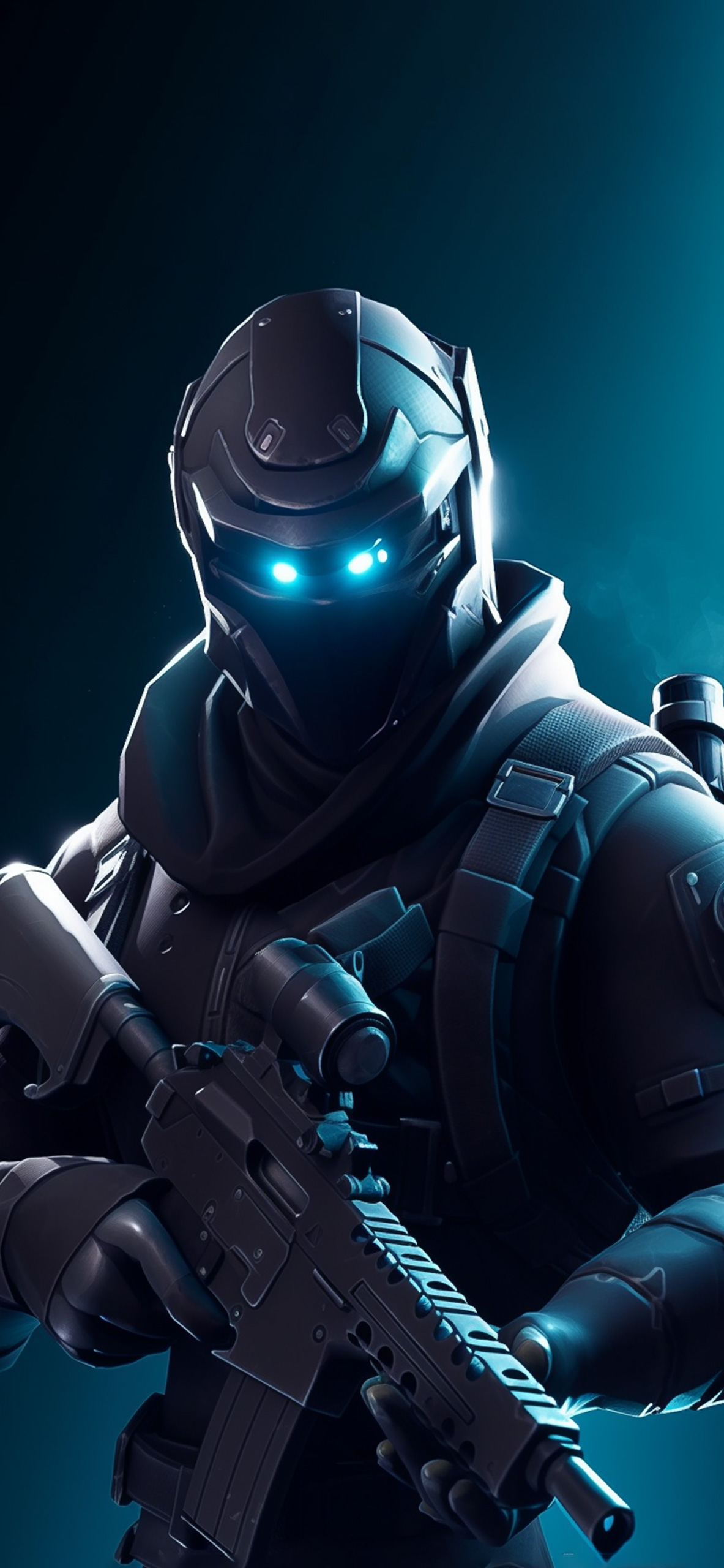 Fortnite Warrior Blue Wallpaper